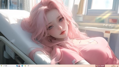 治愈粉发病房少女