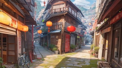 充满生活气息的古镇小巷