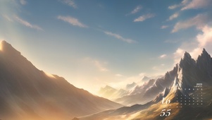 晨曦下的群山