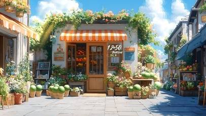 治愈街角小镇水果店
