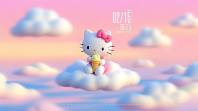 云朵上的凯蒂猫