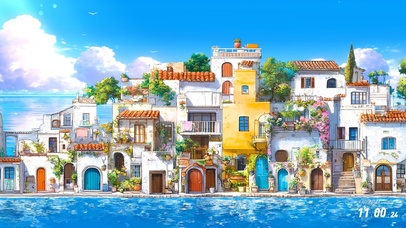 沿海小镇蓝天-宽屏