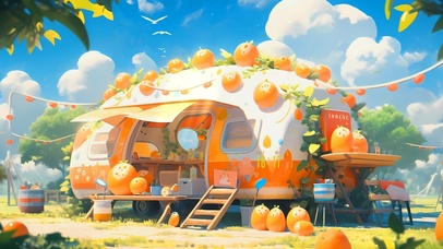 4k 清新果汁巴士