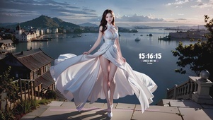 美女系列—白裙美女