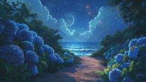 海边夜色