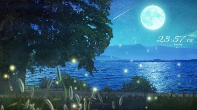 唯美海边夜晚小路