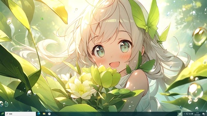 小清新捧花女孩