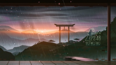 雨中梦幻古风庭院