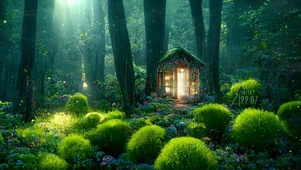 森林阳光木屋