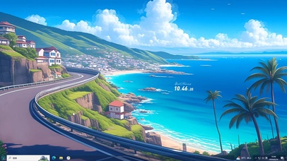 海边公路小镇主题