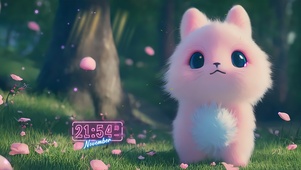粉色可爱猫咪