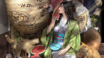 4K夏天一起吃西瓜