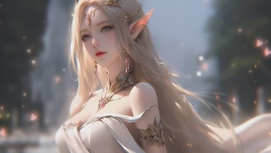 4k 唯美精灵女孩，可爱INS