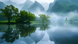 4k青山湖泊