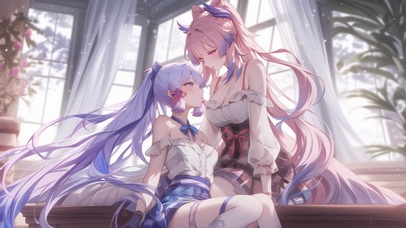 雪墨壁纸丨心海绫华丨恬静午后丨