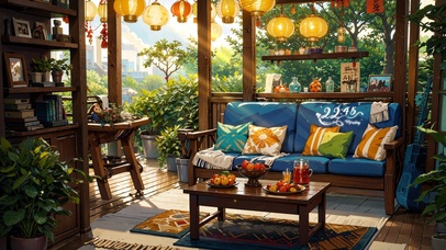 4K夏日凉快小屋