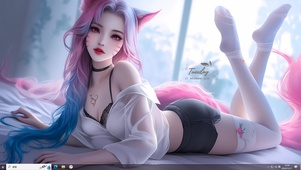 紫色魅惑女孩