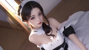 可爱女仆少女