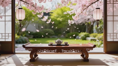 浪漫古风赏樱庭院