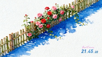 手绘极简风篱笆小院