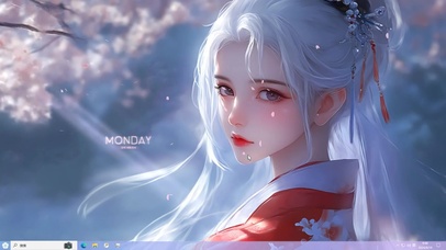 唯美古风动漫樱花少女主题