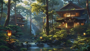 护眼森林景色