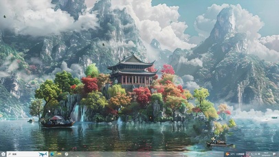 古风风景壁AI风景-桌面主题