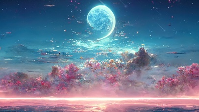 4K唯美治愈浪漫大海星空