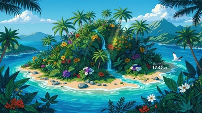 护眼丛林溪流鸟鸣