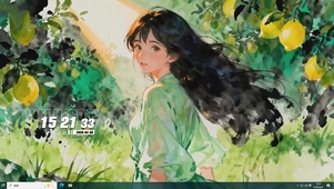 长发女孩桌面主题