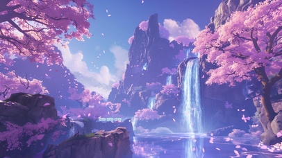 4K唯美樱花树原神风