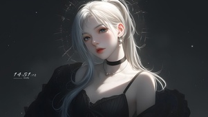 4K银发美女