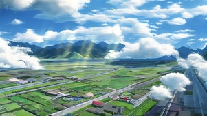 俯瞰田园风光