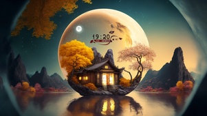 梦幻3D湖中岛屋