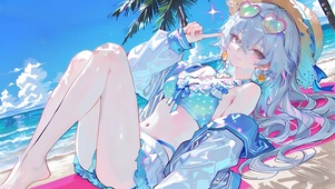 布洛妮娅-海边泳装少女