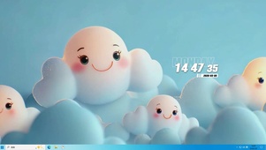 简约小清新云朵桌面主题