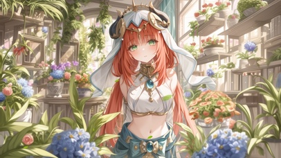 雪墨壁纸丨妮露丨花园少女丨