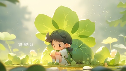 清新四叶草少女