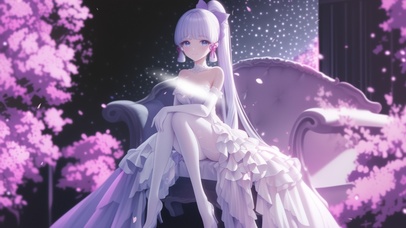 雪墨壁纸丨神里绫华丨公主礼服丨