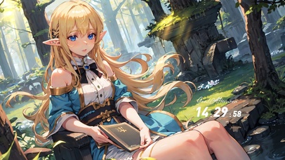 4k甜美森林精灵