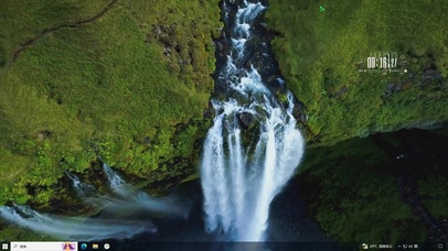 绿色护眼瀑布主题