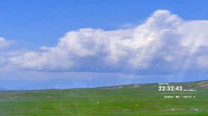 4k 治愈护眼蓝天草原