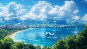 护眼沙滩海景