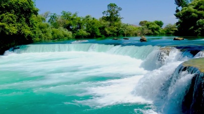 唯美治愈森林瀑布