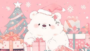 可爱圣诞小熊