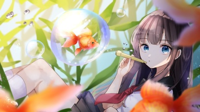 水中金鱼少女
