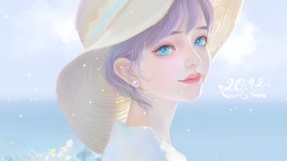 唯美治愈清新美女