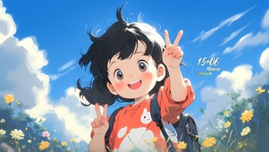 元气满满女孩