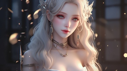 金发碧眼唯美女神