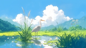 春日荷塘